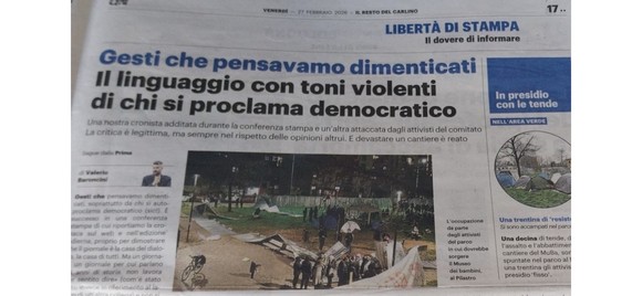 Solidarietà di OdG Emilia-Romagna e Aser alle giornaliste del Carlino intimidite. Cdr del quotidiano accanto alle colleghe per tutelarle in qualsiasi sede