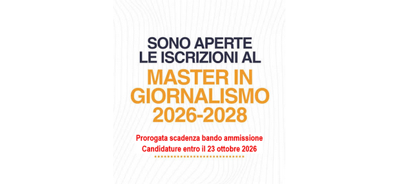 Bando del Master in Giornalismo Unibo per il biennio 2026-2028. Prorogata chiusura iscrizioni al 23 ottobre 2026
