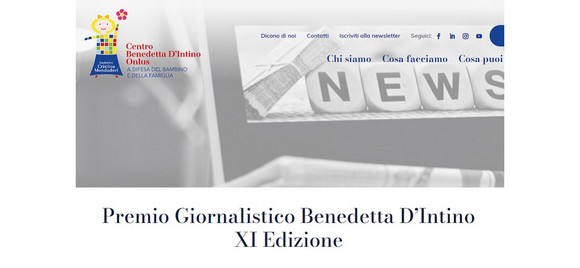 XI edizione del Premio giornalistico Benedetta D’Intino. Scadenza 2 luglio 2022